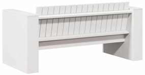 vidaXL Καναπές Κήπου Λευκό 134 x 60 x 62 cm Μασίφ ξύλο πεύκου