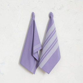 Πετσέτες Κουζίνας Fancy Σετ 2τμχ Purple Nima 50x70cm 100% Βαμβάκι