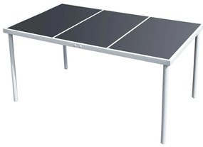 vidaXL Τραπέζι Κήπου Μαύρο 150 x 90 x 74 εκ. Ατσάλινο
