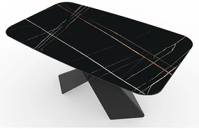 STÓŁ AVANGARD II CERAMIC CZARNY NOIR LAURENT/CZARNY MAT 160(240)X95 DIOMMI-80-2630