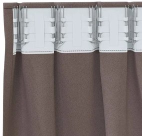 vidaXL Κουρτίνες 2 pcs Σκούρο καφέ Σκούρο καφέ 245x140εκ. Πολυεστέρας