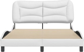 vidaXL Πλαίσιο κρεβατιού χωρίς Στρώμα Hvar Λευκό 120x200 εκ. Συνθετικό Δέρμα