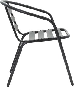 Πολυθρόνα κήπου Tade pakoworld μέταλλο μαύρο