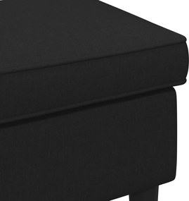 vidaXL Πολυθρόνα Ποδιών Μαύρο 55 x 35 x 41 εκ Ύφασμα