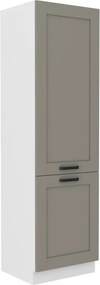 Επιδαπέδιο ντουλάπι Nelor 60 DK 210 2F-Γκρι σπέσιαλ - Λευκό
