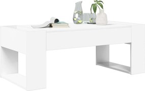 vidaXL Τραπεζάκι σαλονιού Λευκό 110 x 50 x 41 εκ Επεξεργασμένο ξύλο