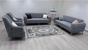 Stewehome Σετ καλύμματα καναπέ από πολυεστέρα και βαμβάκι με ριγέ σχέδιο 180x230 cm