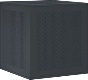 vidaXL Κουτί αποθήκευσης Ανθρακί 55 x 53 x 57 εκ. Πολυπροπυλένιο