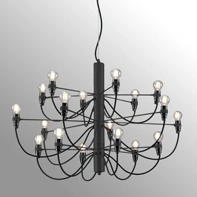 Φωτιστικό Οροφής - Πολυέλαιος 01168.30.1 18xE14 LED 50x65cm Black Luma