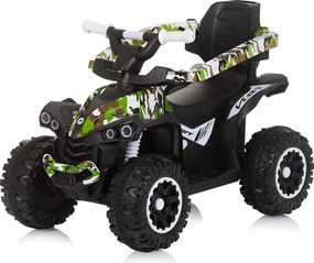 Ride on car with handle and canopy "ATV" white/green