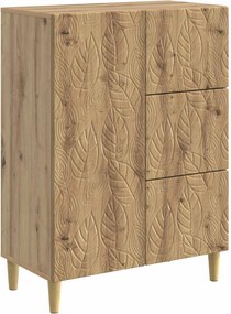 vidaXL Πλαϊνό γραφείο Artisan Δρυς 66 x 34,5 x 90 εκ