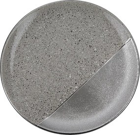 Πιατέλα ArteLibre Γκρι/Ασημί Κεραμικό 35x35x3.5cm