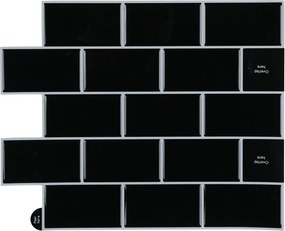 Αυτοκόλλητο Πλακάκι 3D (30.5x25) L-C Metro Black 1770133