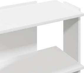 vidaXL Βιβλιοθήκη 3 επιπέδων Λευκό 60x30x60 cm Ξύλινη κατασκευή