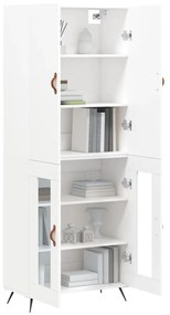 vidaXL Ντουλάπι Λευκό 69,5x34x180 εκ. από Επεξεργασμένο Ξύλο