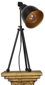 Table Lamp 0020 Fylliana Black - Gold 20x50 cm 20x20x50 εκ.