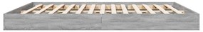 vidaXL Πλαίσιο Κρεβατιού Γκρι Sonoma 200x200 εκ. Επεξεργασμένο Ξύλο