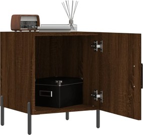 vidaXL Κομοδίνα 2 τεμ. Καφέ Δρυς 40 x 40 x 50 εκ. από Επεξεργ. Ξύλο