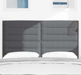 vidaXL Κεφαλάρι Σκούρο Γκρι 144 cm Υφασμάτινο Κορντουρά