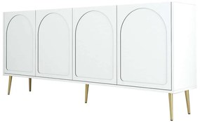 Μπουφές Lyon 845HCT5527 180x35x80cm White Μοριοσανίδα, Μελαμίνη