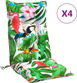 vidaXL Μαξιλάρια Καρέκλας με Ψηλή Πλάτη 4 τεμ. Πολύχρωμα Ύφασμα Oxford