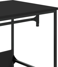 vidaXL Ντουλάπα Μαύρη 90 x 50 x 180 εκ. από Επεξ. Ξύλο