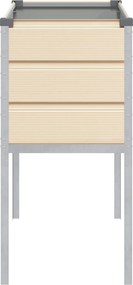 vidaXL Γλάστρα Ελεφαντόδοντο 100 x 45 x 90 εκ. Επικαλυμμένος Χάλυβας