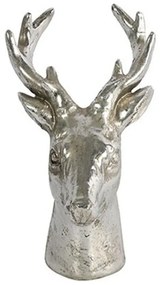 Διακοσμητικός Τάρανδος Κεραμικός 013.780484 12x8,5x12,5 Silver