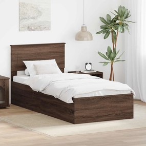 vidaXL Σκελετός Κρεβατιού Καφέ δρυς 75 x 190 cm Επεξεργασμένο ξύλο