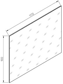 MODWAY Καθρέπτης Τοίχου με Industrial-Nimphea Alba Ξύλινο Πλαίσιο 117x90cm