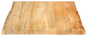 vidaXL Επιφάνεια Τραπεζιού 80x80x2,5 εκ. Live Edge Μασίφ Ξύλο Μάνγκο