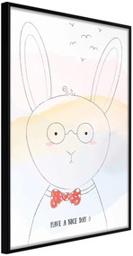 Αφίσα - Polite Bunny - 20x30 - Μαύρο - Χωρίς πασπαρτού