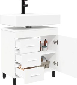 vidaXL Έπιπλο μπάνιου Λευκό 60 x 35 x 60 εκ. Επεξεργασμένο Ξύλο