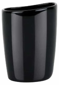 Ποτήρι Μπάνιου Κεραμικό Etna Shiny Stone Black 9,5x7x12,5 - Spirella