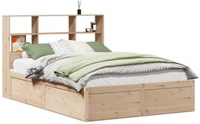 vidaXL Σκελετός Κρεβατιού Χωρίς Στρώμα 150x200 εκ Μασίφ Ξύλο Πεύκου