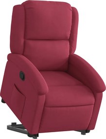 vidaXL Πολυθρόνα Ανακλινόμενη με Ανύψωση Μπορντό Βελούδινη
