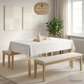 vidaXL Ύφασμα Τραπέζης Λευκό 110 x 180 εκ Πολυεστέρας Ορθογώνιος