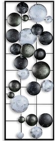 Διακοσμητικό Τοίχου Camber 891TNL2392 32x4x90cm Black-White Wallity Μέταλλο