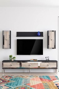 Stewehome Σετ μοντέρνας σύνθεσης τηλεόρασης με ράφι 180x30x41 cm