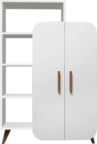 Βιβλιοθήκη Λευκό DRIGRAA 90x32x132