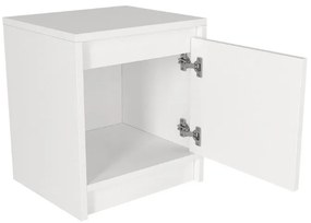 Κομοδίνο Conve Megapap χρώμα λευκό 40x35x45εκ.