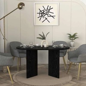 Τραπέζι Cortado Megapap χρώμα sencron black 138x80x75εκ.