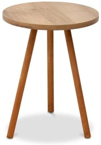 Βοηθητικό τραπεζάκι Roma Megapap από μελαμίνη pine oak 33,5x33,5x46εκ GP022-0026,6-GP022-0026,6-Καφέ GP022-0026,6