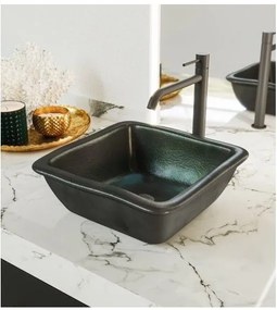 Sanitec Rock Green 410 Νιπτήρας Κεραμικός Επιτραπέζιος 40x40x15cm