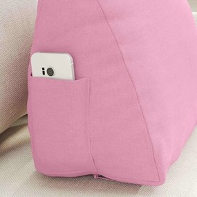 vidaXL Μαξιλάρι Πλάτης Ροζ 45 x 20 x 35 εκ. ύφασμα