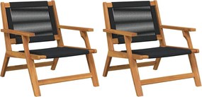 vidaXL Εξωτερικά Έπιπλα 2 pcs Μαύρο 67 x 76 x 73 εκ