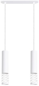 Κρεμαστό φωτιστικό LAMI 2 λευκό/ατσάλι/2x10w