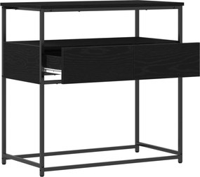 vidaXL Τραπέζι κονσόλας Μαύρη Οξυά 75 x 40 x 75 cm Επεξεργασμένο ξύλο