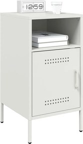 vidaXL Κομοδίνα 2 τεμ. Λευκά 36x39x68 εκ. από Χάλυβα