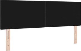 vidaXL Κεφαλάρι με κεφαλάρι Μαύρο 160 cm Τεχνητό Δέρμα